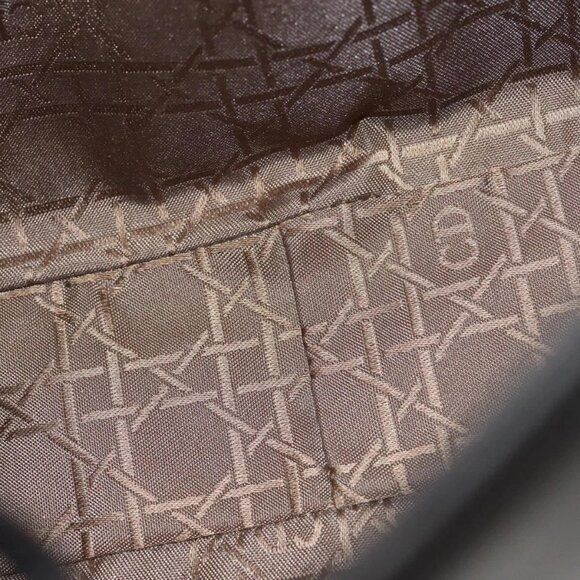 Christian Dior Maris Pearl Shoulder Bag Leather Black Silver Auth ep8734 - Picture 11 of 16